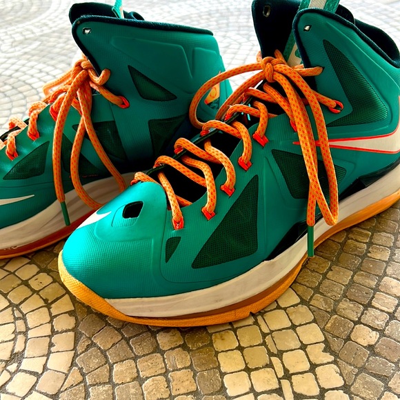 Miami Dolphin Nike Lebron size IS size 8 - Picture 1 of 13